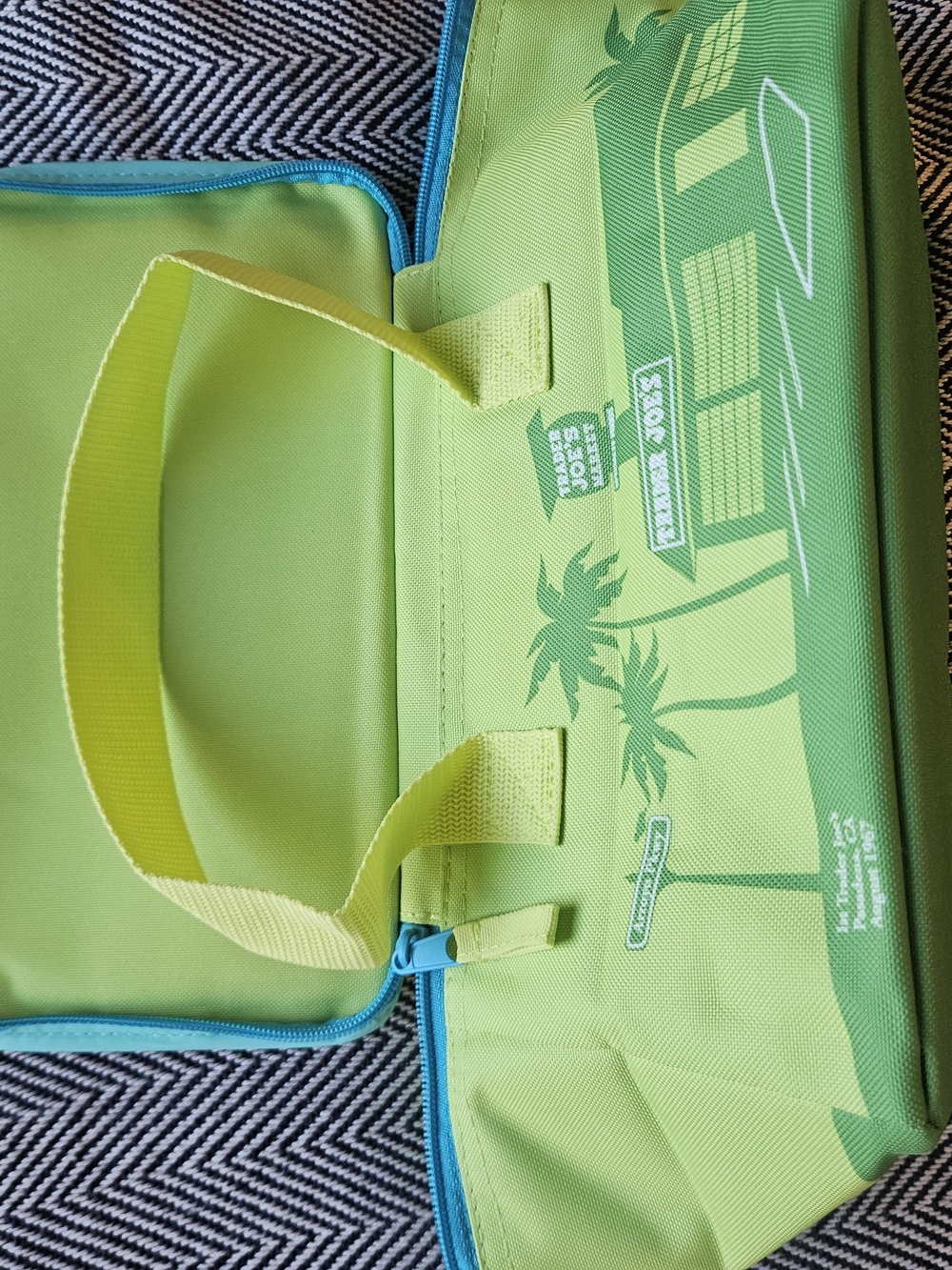 Trader Joes Bright Lime Green Lunch Bag